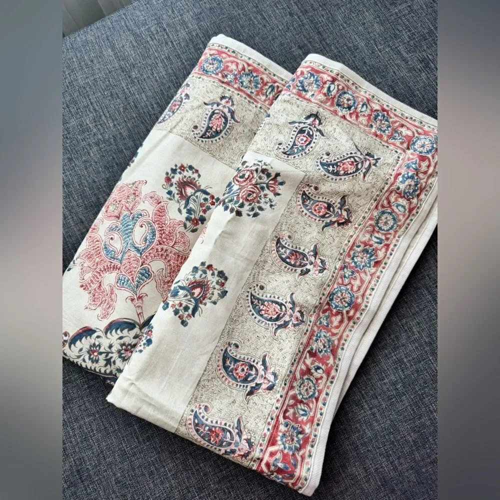 RALPH LAUREN ISLESBORO FERNHILL PAISLEY FLORAL 100% COTTON EUROPEAN SHAM CASES